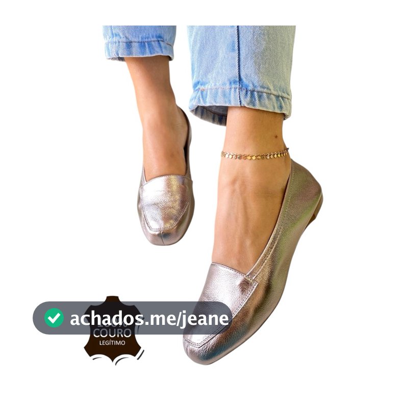 Sapato Mocassim Sapatilha Feminino Couro Legítimo Macio Excelente Qualidade Conforto Trabalho Casual