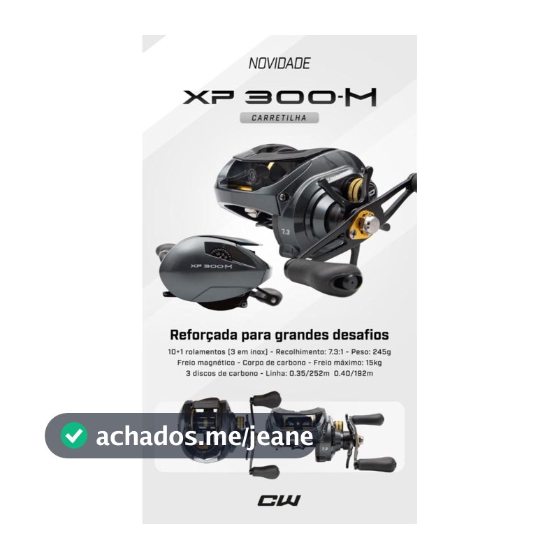 Carretilha de Pesca CW XP300m- 11 Rolamentos/ Drag 15kg