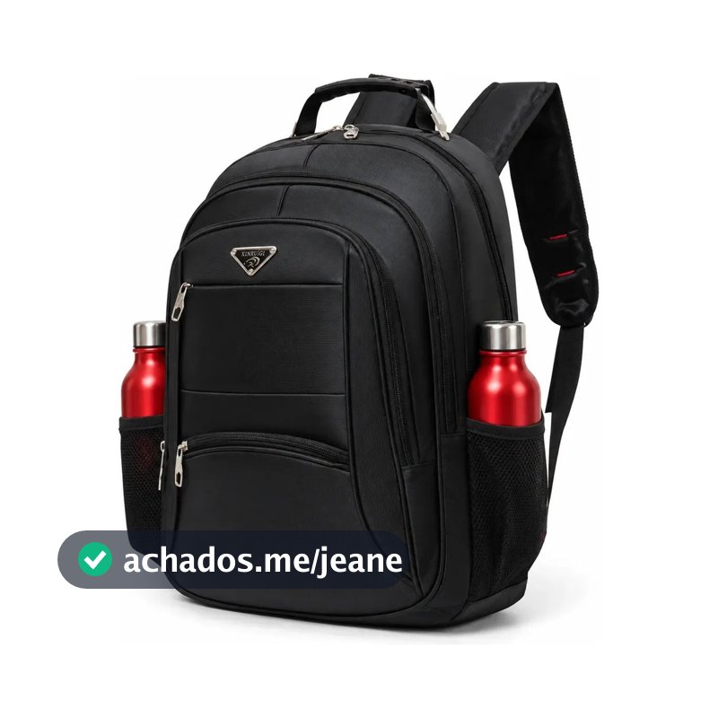 Mochila Executiva Impermeável Unissex Reforçada com Cabo de Aço para Notebook 17'' Grande Capacidade Viagem Trabalho