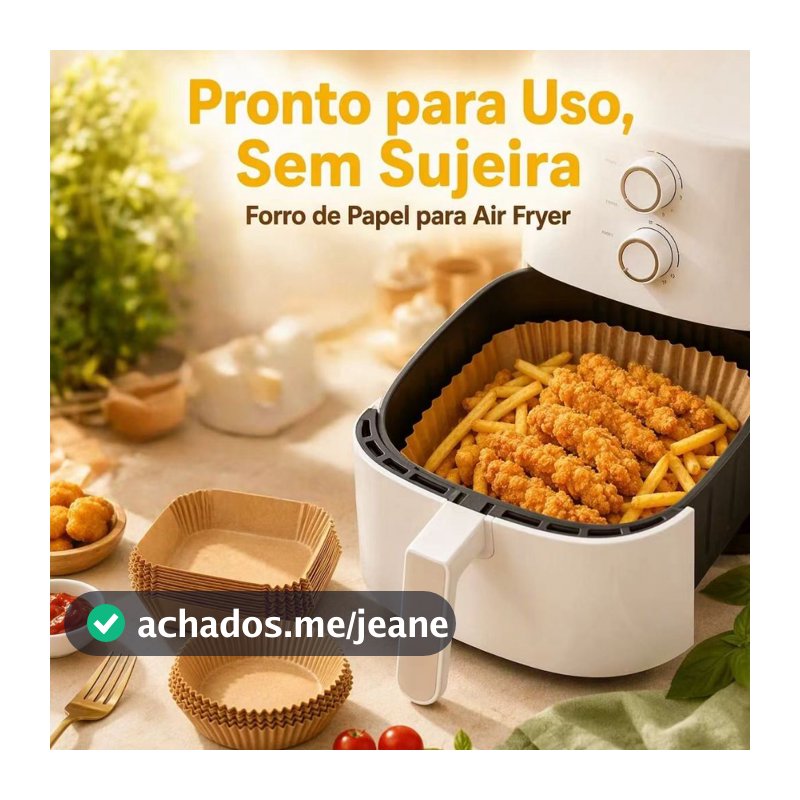 Forma De airfryer Papel Descartável Redondo Antiaderente Papel