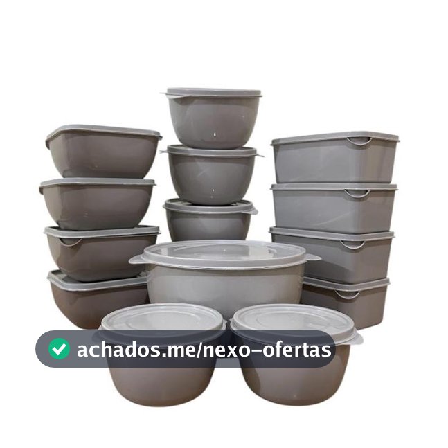 Kit 15 Potes Herméticos de Plástico com Tampa – Empilháveis e Ultra Resistentes para Alimentos