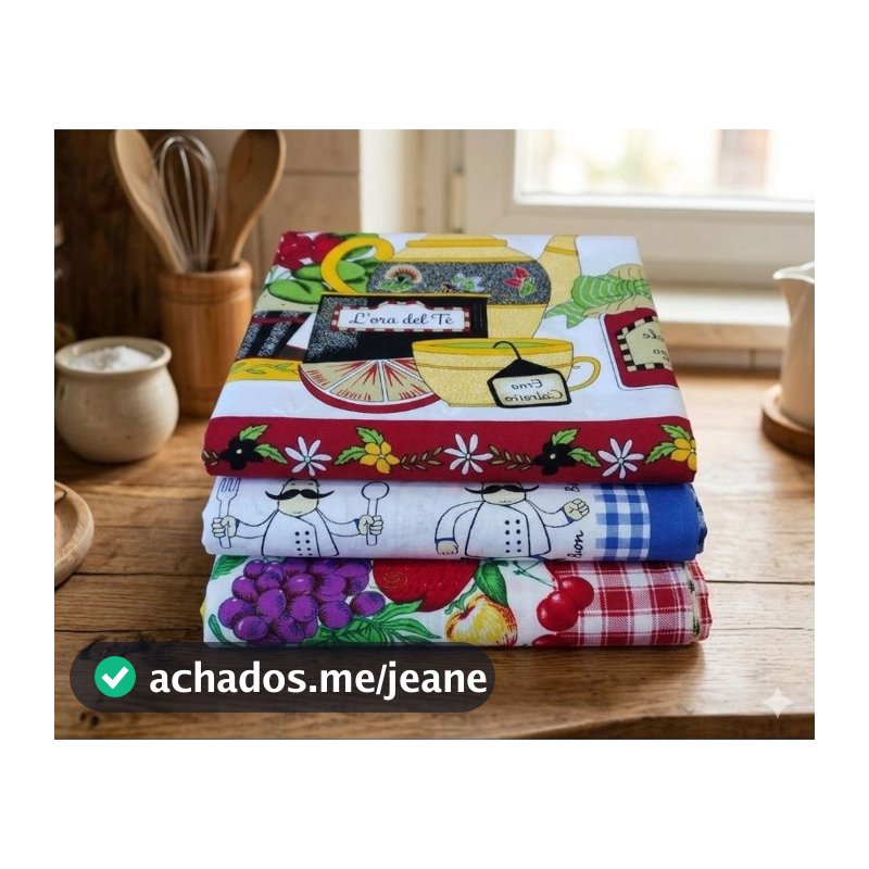 Kit 3 toalhas Forro de mesa em Oxford importado luxo estampado para mesa 10 , 6 e 4 Cadeiras Premium