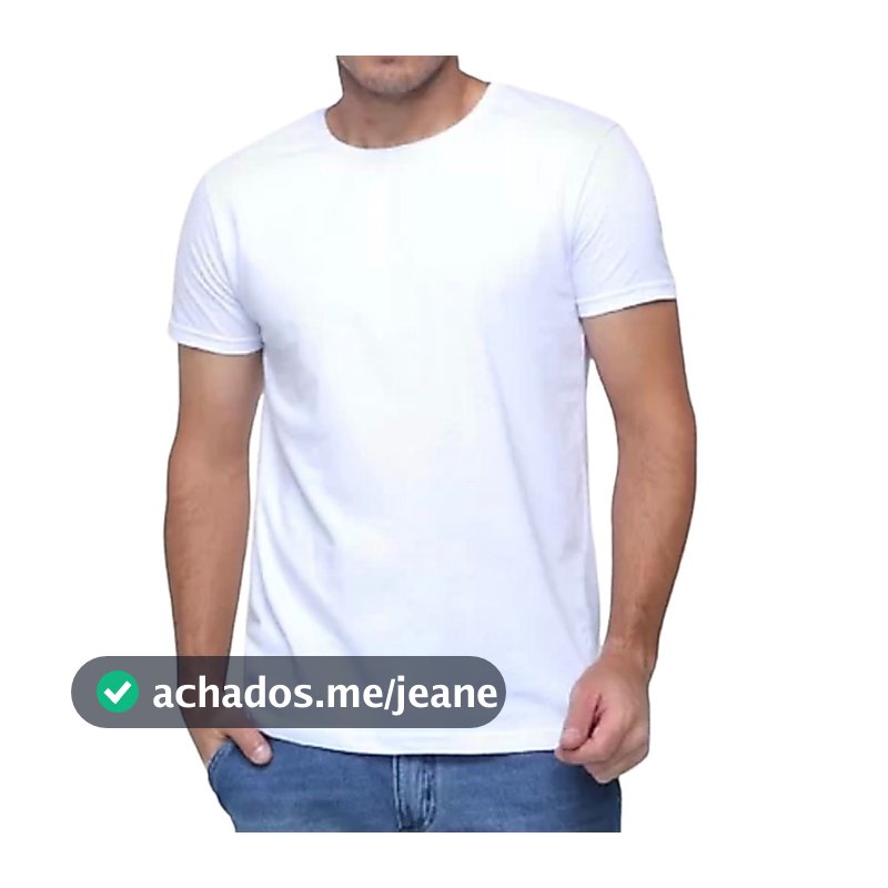 Camiseta Masculina Slim Lisa 100% Algodão