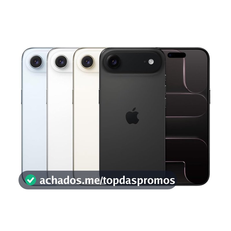 Celular Apple iPhone 17 Air 256GB 5G iOS Tela 6,6" polegadas 48MP Chip A19 Pro com Design Ultra-Fino