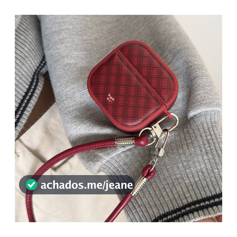 Padrão De Grade De Diamante Vermelho Caso De Ano Novo Para AirPods 5 Pro 2 3 Fone De Ouvido Bluetooth Capa Protetora Air