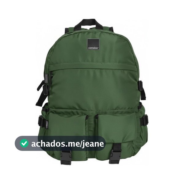 Mochila De Costas Casual C/ 2 Bolsos - Container Colors Verde