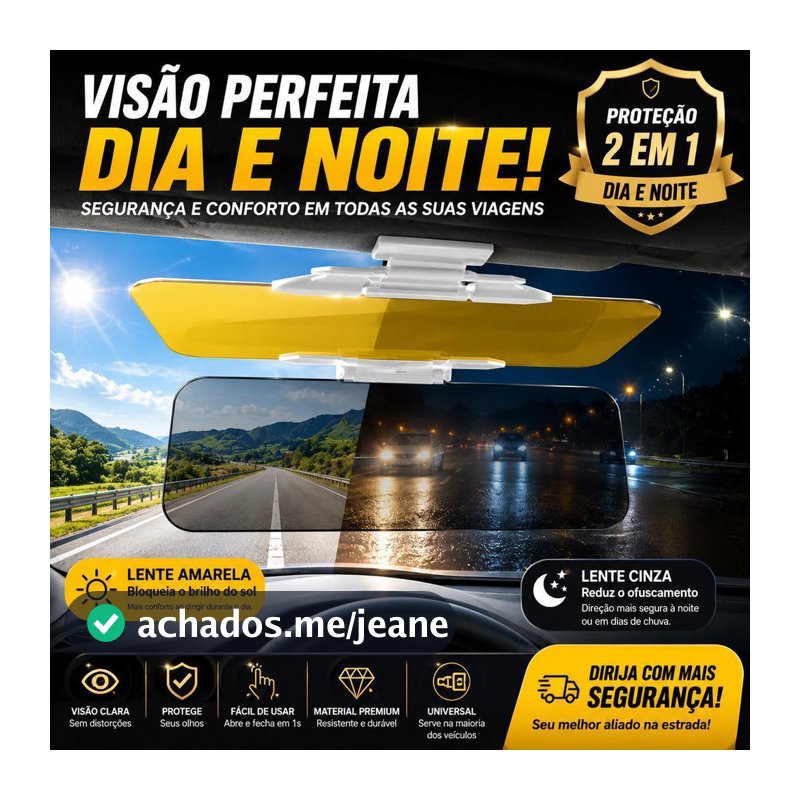 Óculos de proteção para pára-sol com clip elástico reforçado que não cai em estradas irregulares
