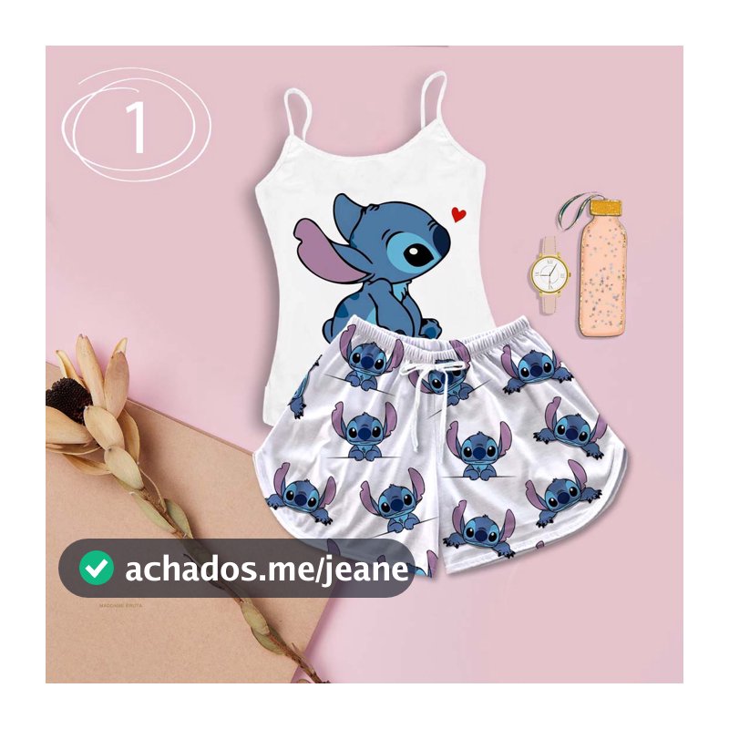 Baby Doll Feminino Adulto Stitch