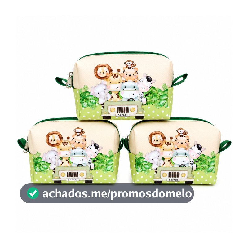kit c/10 Porta Moeda Personalizado Safari Lembrancinhas de Aniversário batizado Bolsinhas Safari