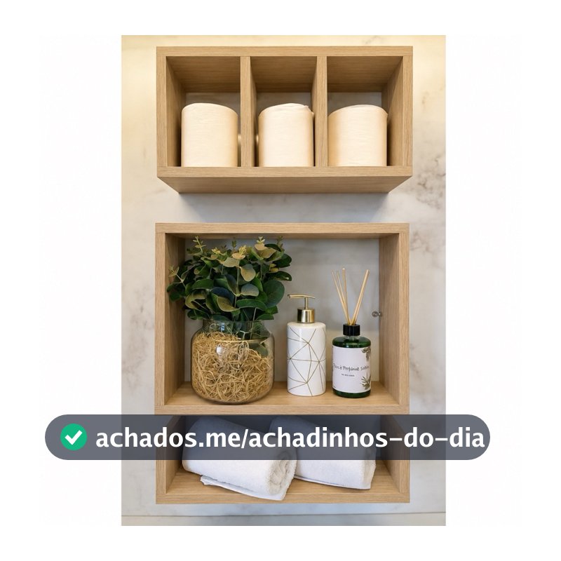 Kit 3 Peças Nicho Prateleira para Banheiro 37 X 10cm MDF /MDP JÁ VAI MONTADO!