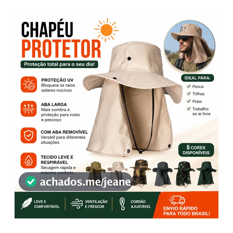 Kit 2 Chapéu Pescador Australiano Boné Pesca Proteção Pescoço Sol Chapéu Pescado Camping Australiano