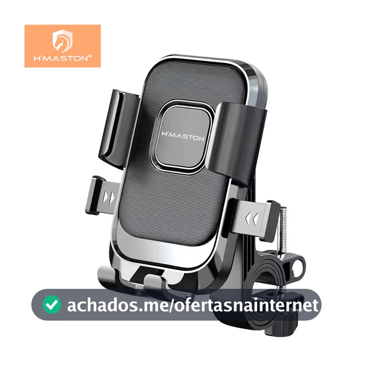 H'maston CJ-90 Suporte de celular para moto e bike ajustável estável gira 360 graus