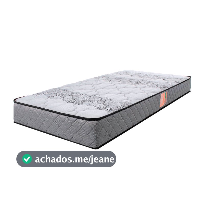 Colchão Solteiro Ortopédico Firme Espuma D33 Antialérgico Certificado 88x188x17cm - BF Colchões