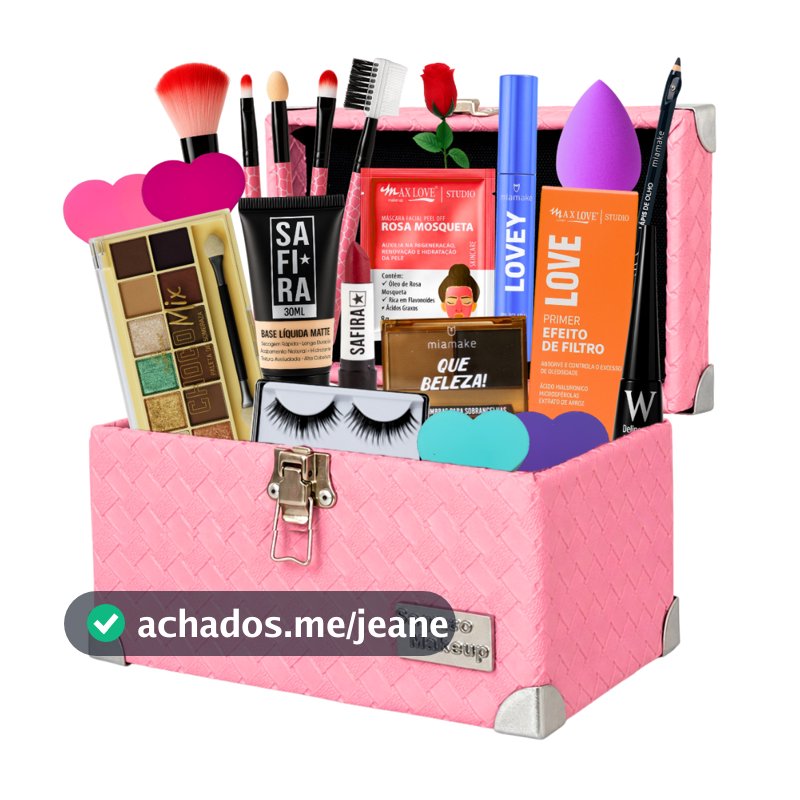 Kit Maquiagem Maleta Top Completa Make Linda Mulher Presente Sombras
