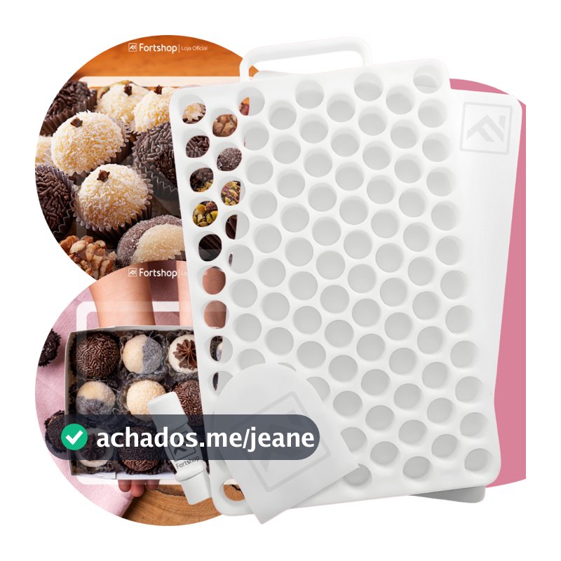 Placa Porcionadora Dosadora Para Doces 104 Furos Molda Fácil Brigadeiro Gourmet Beijinho 100 Docinhos 10g 13g 15g 18g