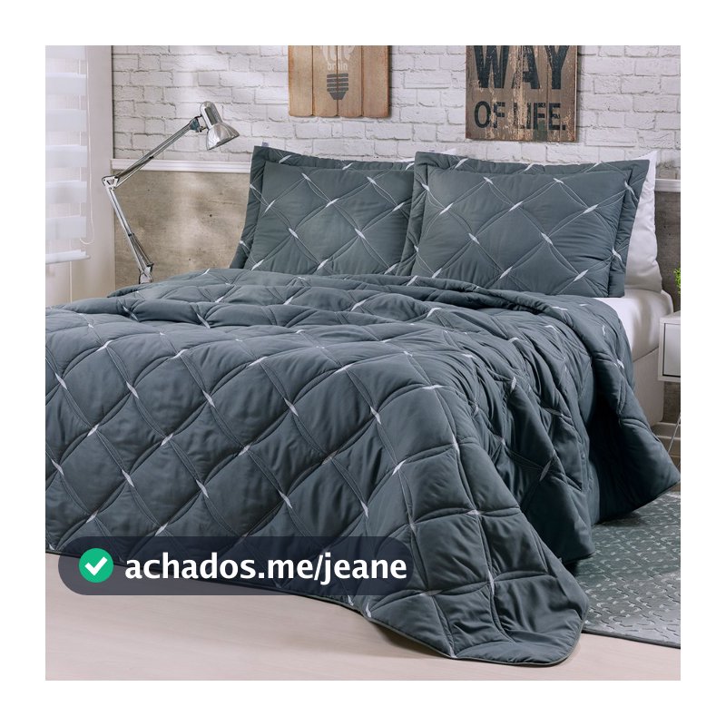 Colcha Cobre Leito Bordado Percal 200 Fios Casal Queen Toque Macio e Aveludado Diversos Modelos