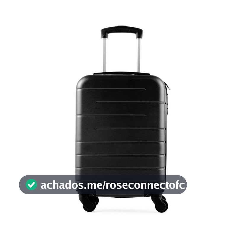 Mala de Bordo PP 8 Kg ABS 4 Rodas 18,5" Downtown  Preta