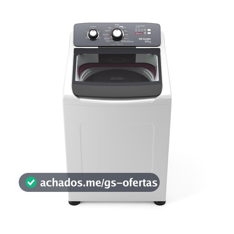 Máquina De Lavar Mueller 17Kg Automática com Ultracentrifugação e Ciclo Rápido Branca MLA17 220V