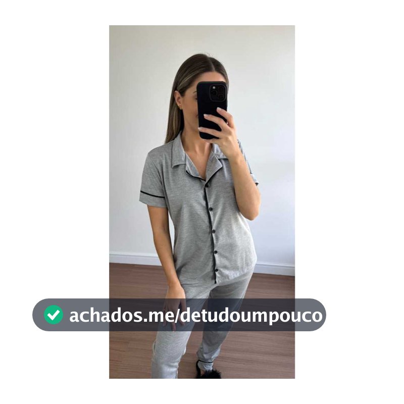1 CONJUNTO DE PIJAMA AMERICANO MEIA ESTAÇÃO