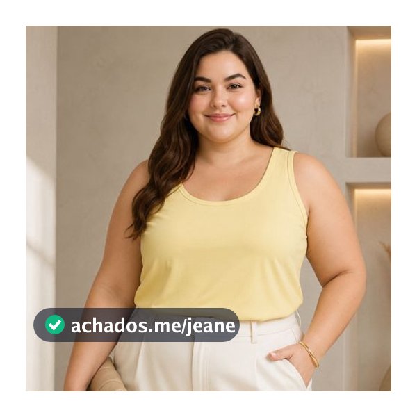 Regata Feminina Plus Size Viscolycra Básica Lisa Casual Confortável Moda Feminina Alta qualidade Dia a Dia Premium