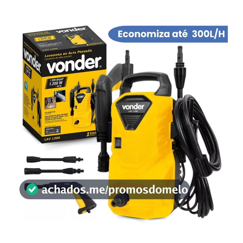 Lavadora De Alta Pressão Lav1300 Libras Vonder 1.300lbf