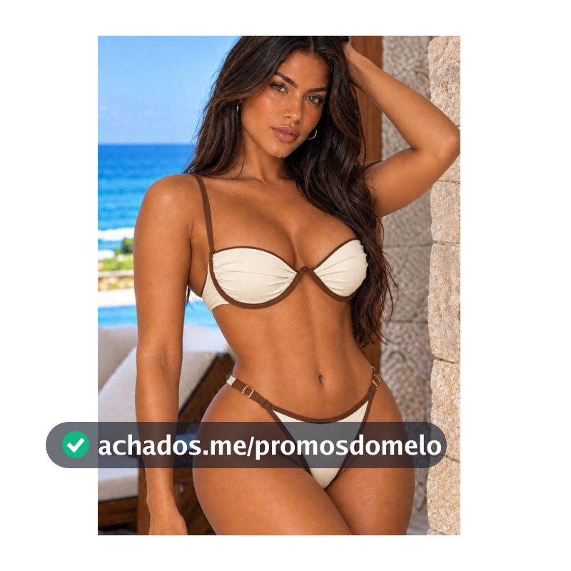 Biquíni Verão Feminino Com Aro Calcinha Cavada Conjunto Praia Piscina Marquinha
