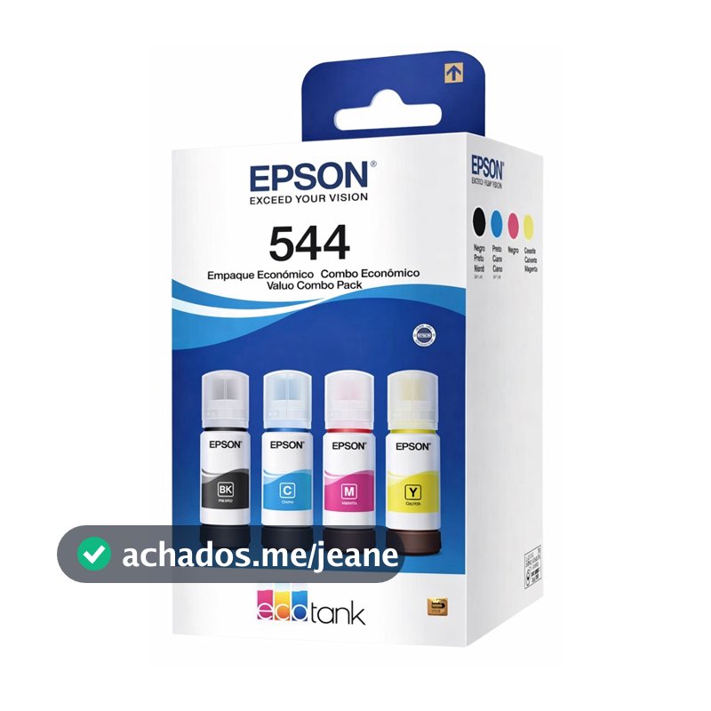Kit 4 unidades Tinta Para Epson 544 Original L3250 L3210 L3110 L5190 Preta Magenta Amarela azul entrega rápida