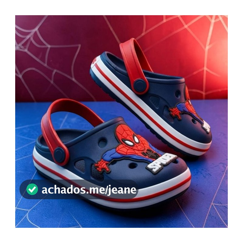 Babuche Infantil Masculino Antiderrapante Escolar Super Confortável Menino Aranha Promoção