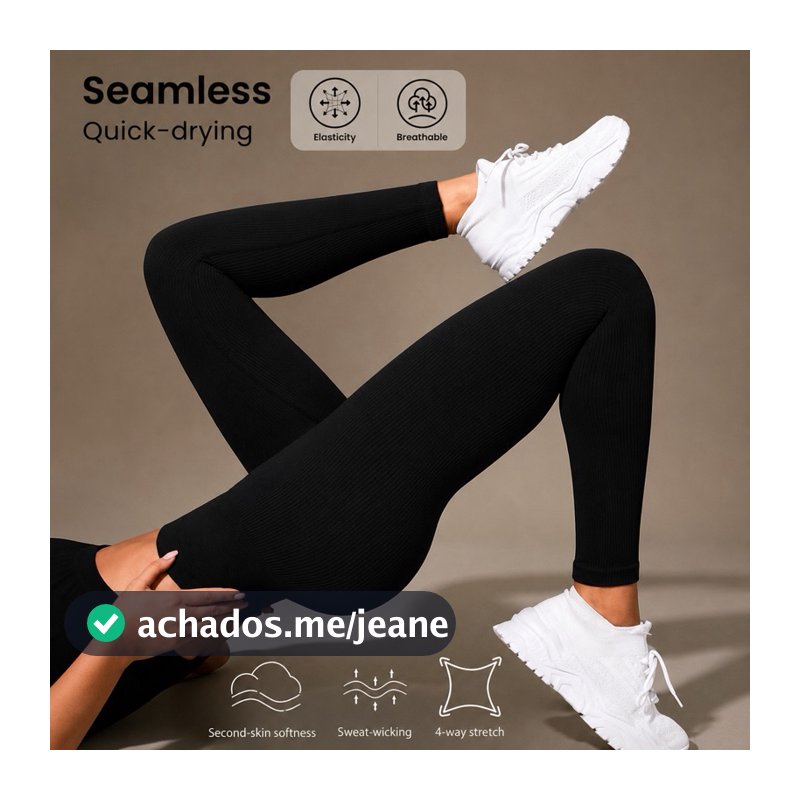 Calça Legging Levanta Bumbum Feminina Cintura Alta Esportiva Academia Fitness Yoga Corrida