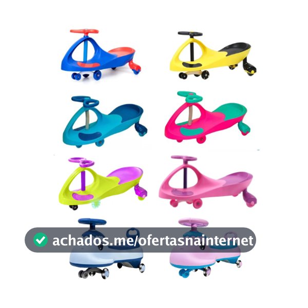 Carrinho de Rolimã Super Car com Led Suporta até 100kg Unitoys