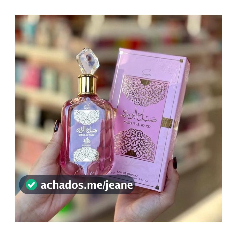 Perfume Árabe Feminino Sabah Al Ward Sugar 100ml Eau de Parfum Importado Doce Gourmand Presente