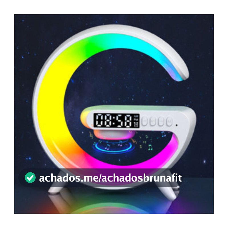 Caixinha De Som G-speaker smart station Carregador Indução Sem Fio Multifunçao Altofalante Bluetooth iluminaria