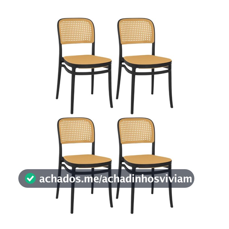 Kit 4 Cadeiras de Jantar Roma para Sala e Cozinha