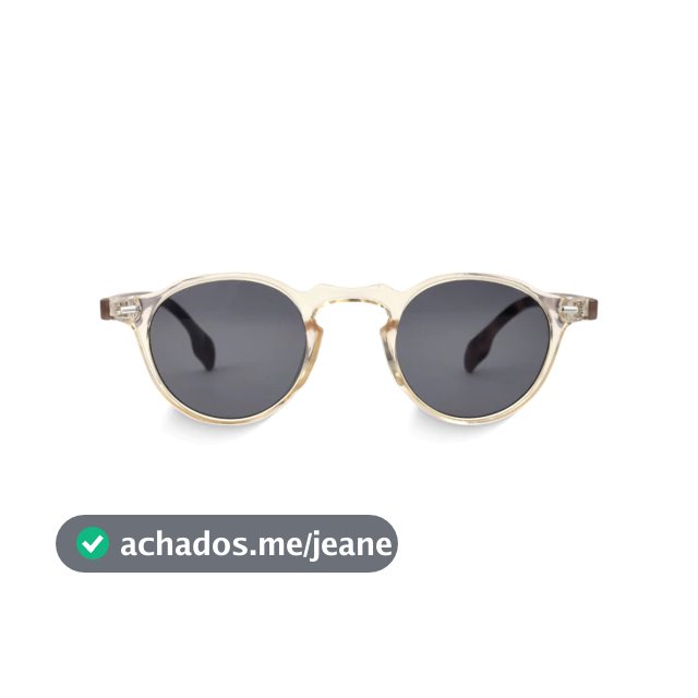 Óculos de Sol Redondo Lume Champanhe Retrô UV400 Premium