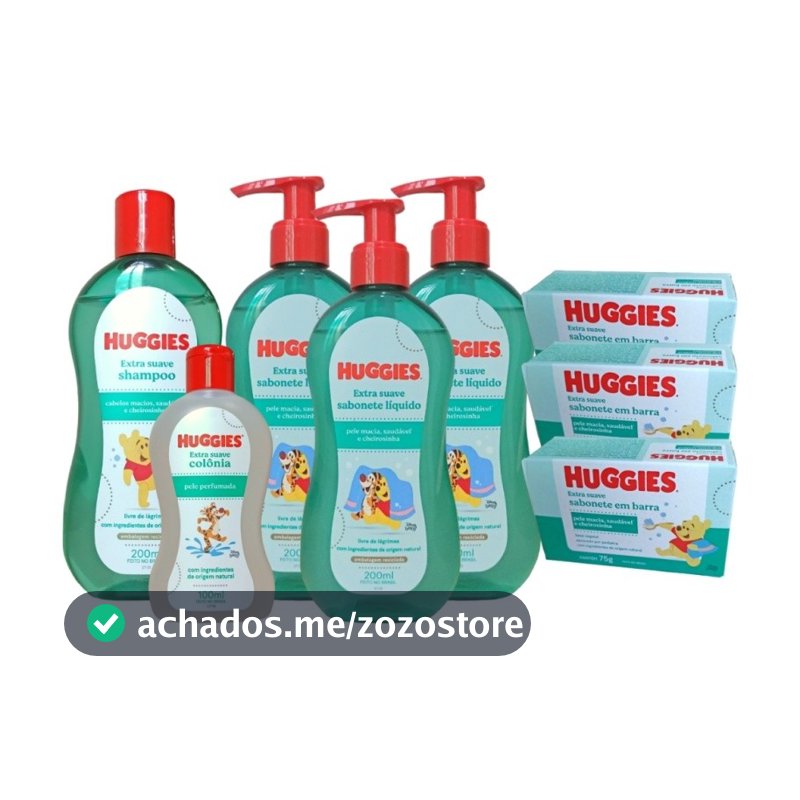 Kit Banho Bebê Huggies Disney Extra Suave c/ 8 Itens