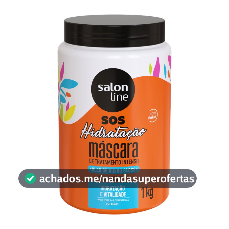Máscara S.O.S Hidratação Óleo de Rícino Salon Line 1kg