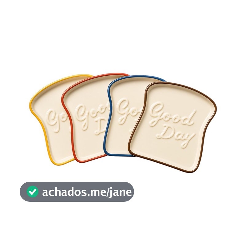 Prato em formato de Pão de Porcelana 18cm