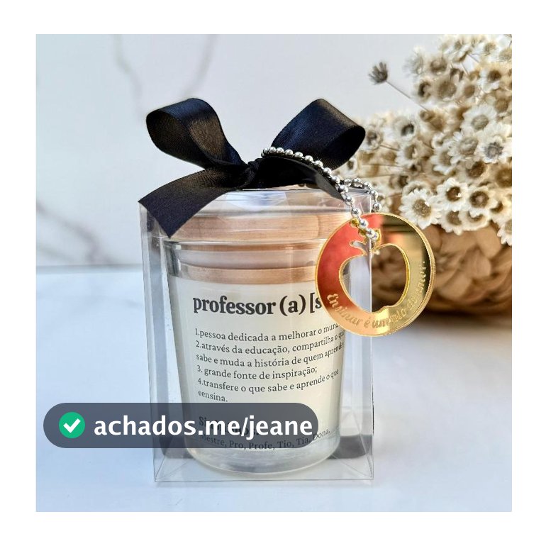 Lembrancinha Para Dia Dos Professores Vela Aromática 70g - 🎁 Presente Criativo