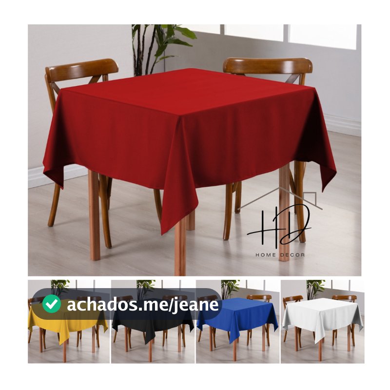 Kit 30 Toalha De Mesa Quadrada 1,50m x 1,50m Oxford Acabamento Bainha - Decoração Festa Buffet - Forro De Mesa