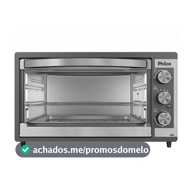 Forno Elétrico PFE52P 50 Litros com Botão Timer de 60 minutos e Dupla Resistência Philco