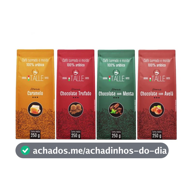 Kit 4 Cafés Torrado E Moído Aromatizados - Todos os Aromas