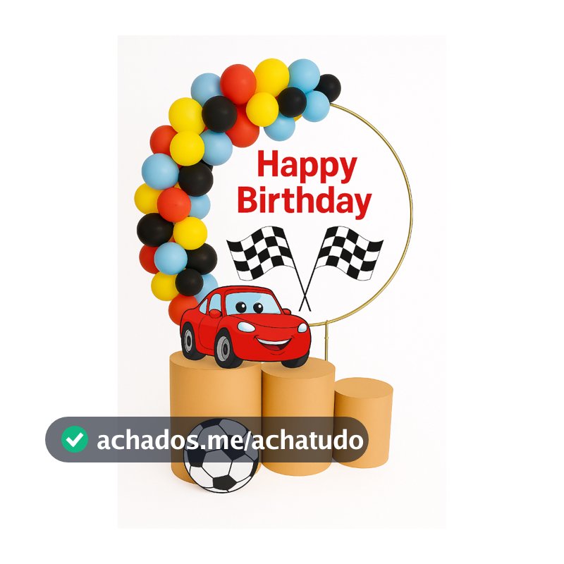 Kit Cilindro De Festa Mdf + Painel Redondo Para Bexiga Decoração