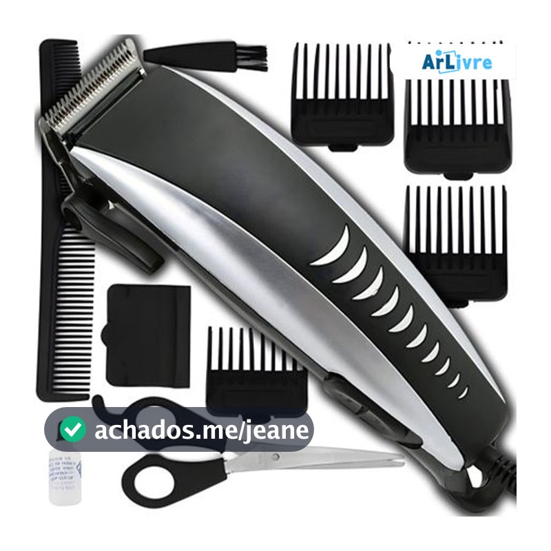 Corte de cabelo barbear aparador profissional barba rosto 9 peças elétrico 110V