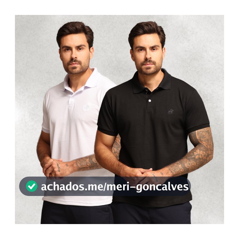 Kit 2 Camisas Polo Piquet Masculina Algodão Premium