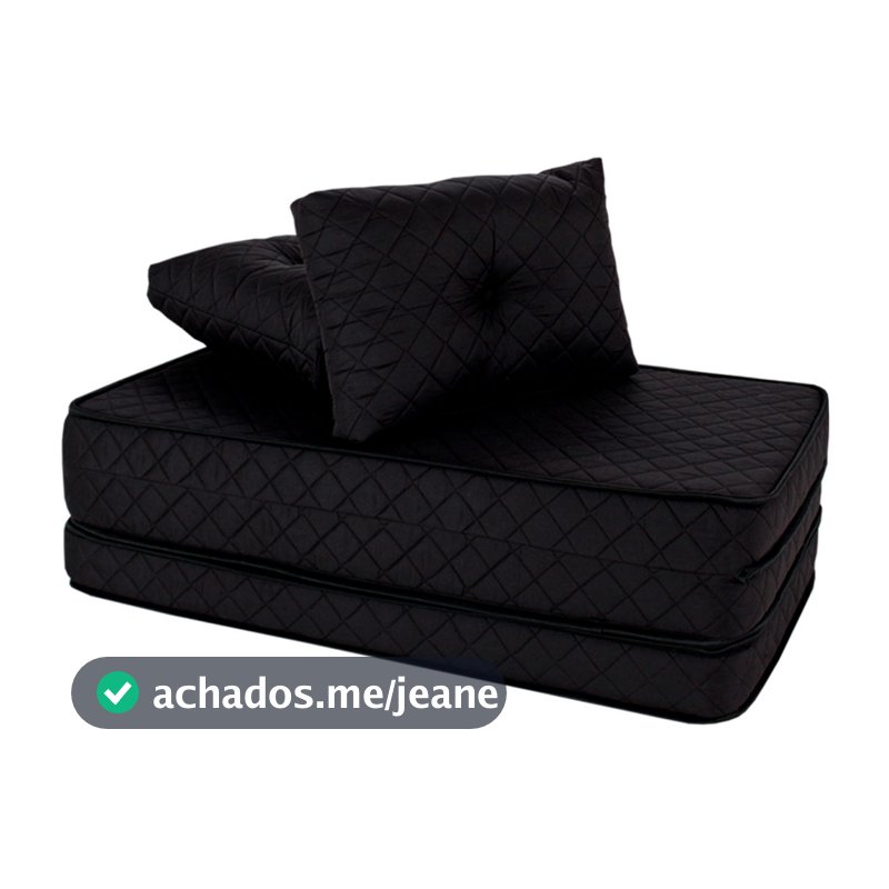 Puff Colchonete Dobrável / Sofá  3 em 1 Espuma D33 + Travesseiro Casal BF Colchões