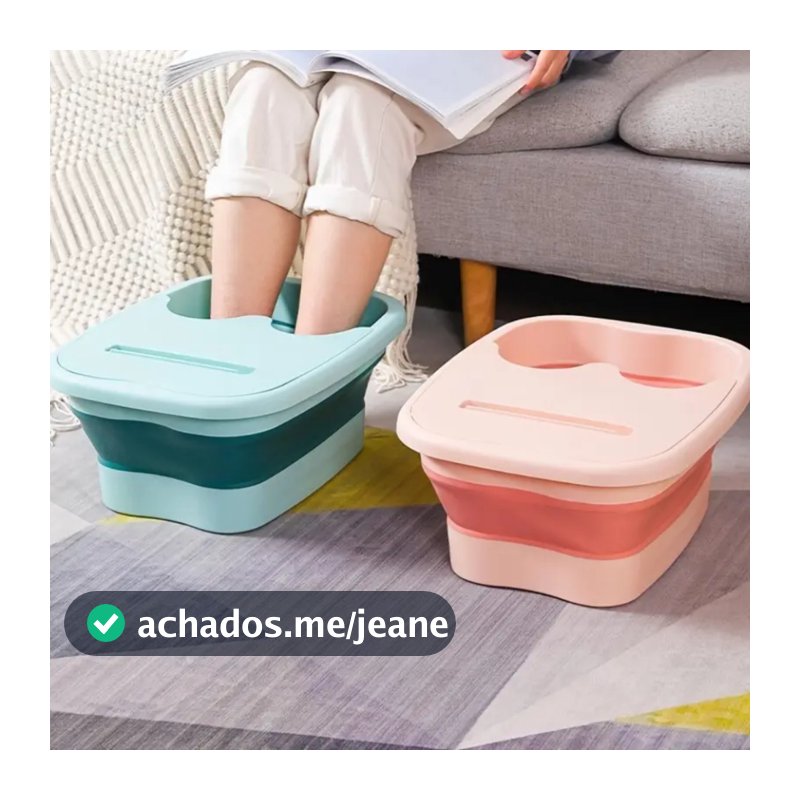 Bacia Para Pé Dobrável Com Tampa Banheira De Imersão Portátil De Silicone