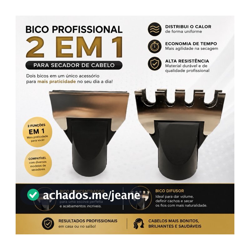 Kit Ponteira Lisa E Ponteira Pente Aço Inox Uso Profissional