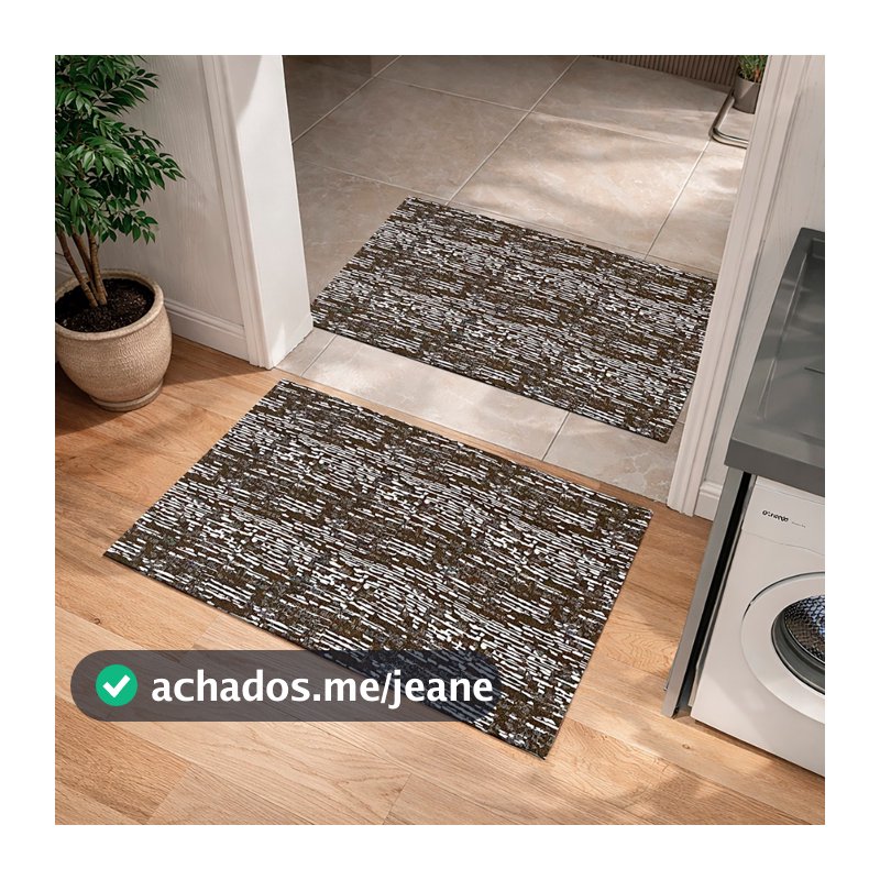 Kit 02 Tapetes Entrada Capacho 0,45x0,65cm Marrocos Antiderrapante