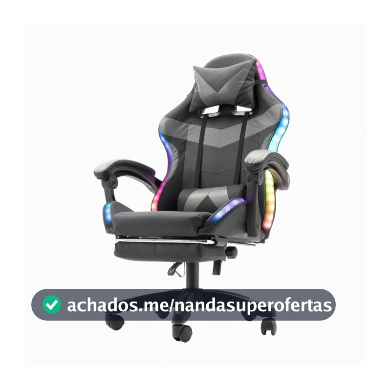 👍🔥Cadeira Gamer com Caixa de Som Bluetooth + Fita de LED 128 Cores – Experiência IMAX Imersiva em Casa!