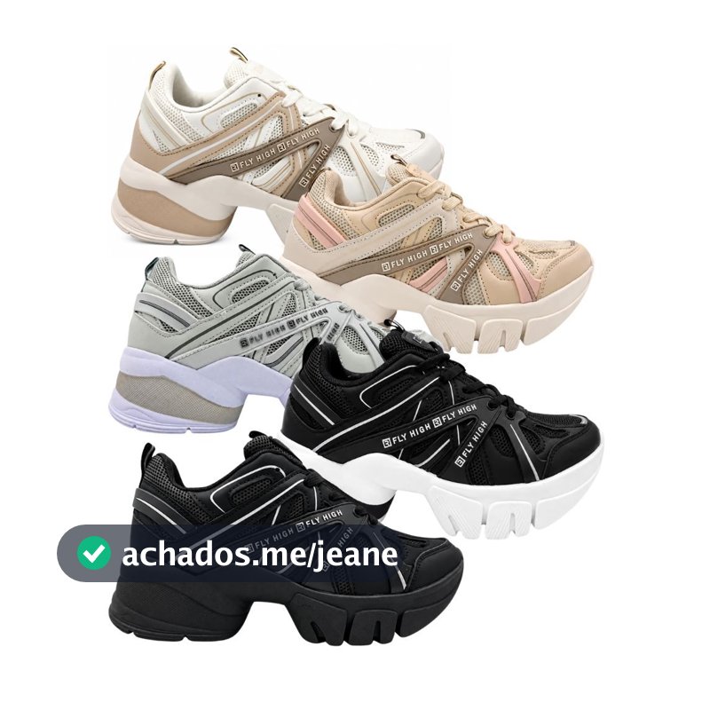 Tênis Ramarim Feminino Plataforma Chunky Casual Solado Alto 2580232